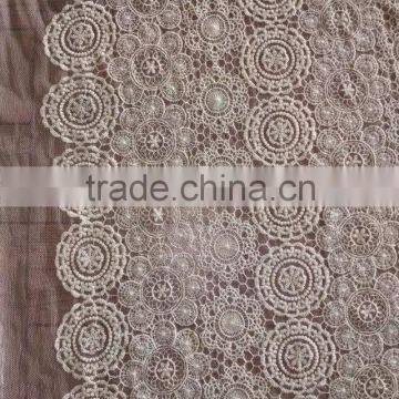 Cotton Lace Fabric Embroidery Water Soluble Full Lace for Garment Accessory photo-2