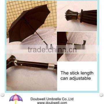 adjustable height walking stick old man cane umbrella with high quality