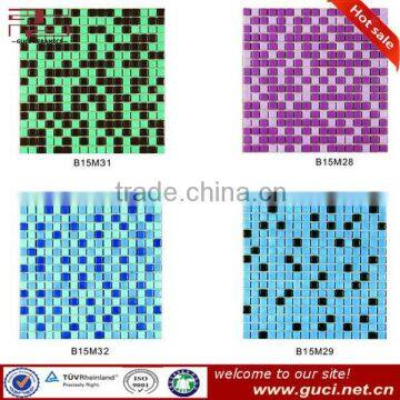 Photoluminescent glass mosaic, luminous glass mosaic
