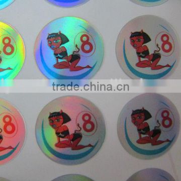 custom adhesive shiny sticker label/circle,square sticker