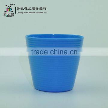 Hotsale Colorful Garden Flower Pot Wholesale MX1202-2 Fine Lines Melamine Flower Pot photo-6
