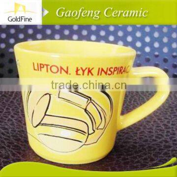 promotional creative ceramic cup with glaze GF1117