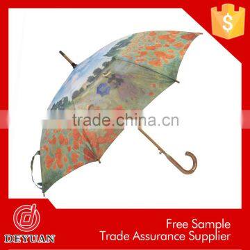 Promoting Premium Classical Automatic Wood Handle Umbrella photo-6