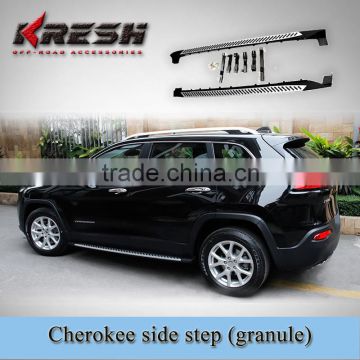 Hot sell Aluminum 4x4 SUV KRESH aluminum alloy Cherokee side step with black color and aluminum material