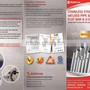 PED certificate- ISO certifiate- Stainless Steel Tube- Decorative tube