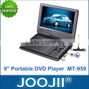 Fashional Design 9 Inch Portable DVD Player With TV Tuner FM USB