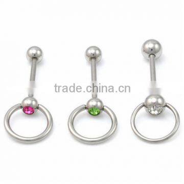 Surgical Steel 316L Jeweled Slave Barbell