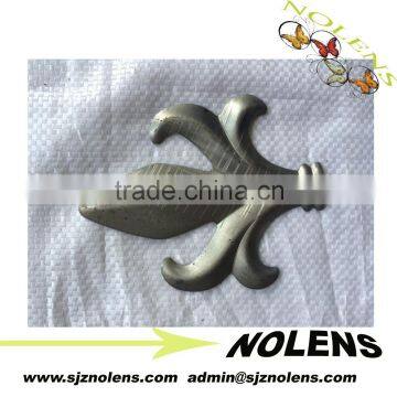 wrought iron stamped steel leaves