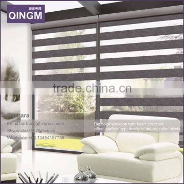 Blackout fabric window zebra roller blinds sun strip curtain