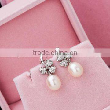 Hot Selling 925 Sterling Silver Artificial Pearl Earrings for Wedding photo-2