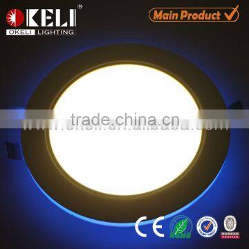 Double light ultra thin led light panel in blue and white color