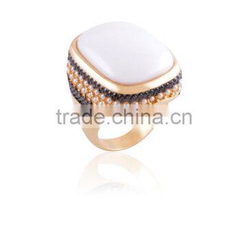 Fashion Ring with natural stone Brazilian jewelry