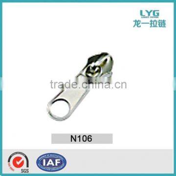 Fancy metal zipper slider for coat auto lock nickel free slider and puller