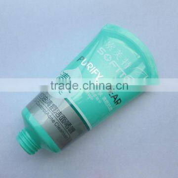 2014 100g plastic arc-shaped sealing tube for control acne cleanser