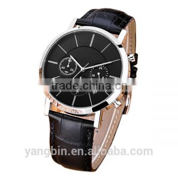 High quality cheap leather Mans Cool Watch