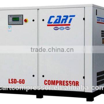 Low vibration and noise oil free screw air compressor