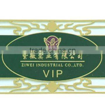 gold name card