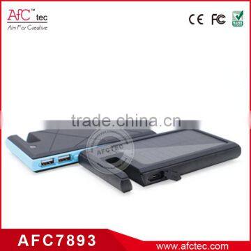 wholesale 2016 Outdoor waterproof rohs solar dual usb 8800mah power bank for iphone