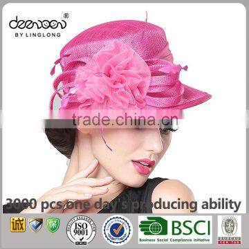 Sinamay Wedding Hats for Women Wholesale Lady Church Hat                        
                                                Quality Choice