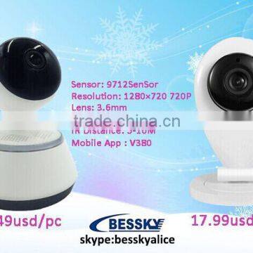 Big promotion for Christmas gift home baby monitor,mini 1.0mp low price for sale baby monitor wireless home ip camera