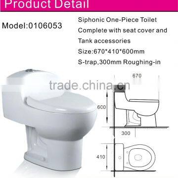 Cheap Sanitaryware Siphonic Single Flush Water Closet One Piece Toilet photo-2