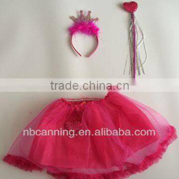 yarn skirt with crown and love fairy wand carnival decoration set for girls hot selling