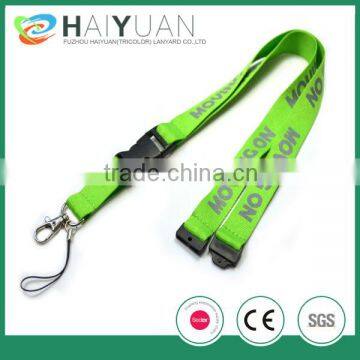 polyester lanyard with detachable buckle/silk screen lanyard/sublimation lanyard