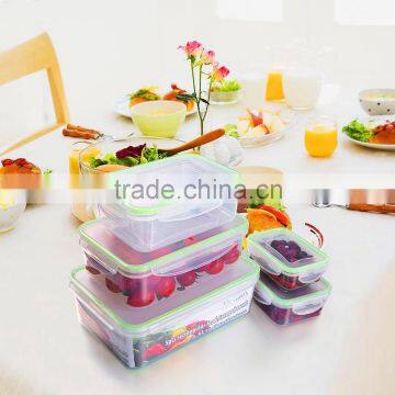 Homdox 5PCS PP Rectangle Food Meat Fish Storage Sets Containers Fresh Microwave Freezer Box AM003887