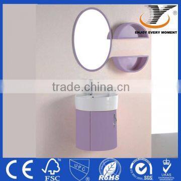 Modern Purple Round Bathroom Vanity Cabinet Hanging Bathoom Furniture