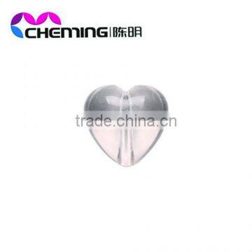 fashion acrylic heart shape bead clear crystal beads in bulk