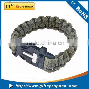 wholesale 4 in 1 survival fire flint starter paracord whistle
