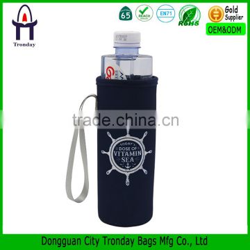 Promotional insulator water bottle cover OEM branded neoprene bottle bags