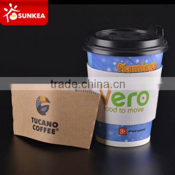 Wholesale kraft cup sleeves for hot cups, cup wraps