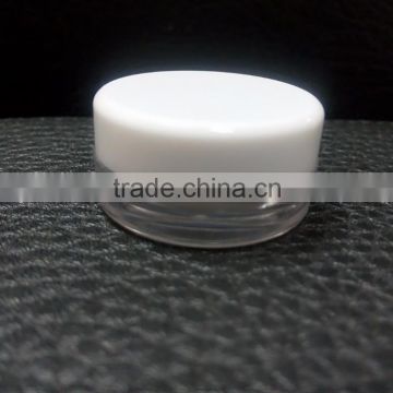 3g plastic PS cosmetics Jar with white lid A-3