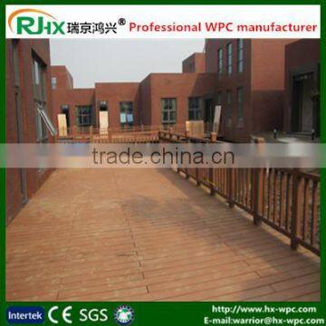 Anti-slip composite deck floor for composites decking floor/ low MOQ request wpc decking floor