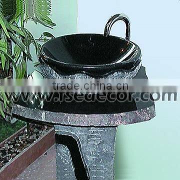 Shanxi Black Marble Pedestal Sink