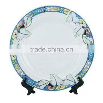 8'' Plate With Flower Trim Sublimation blank ceramic Plate -made in china