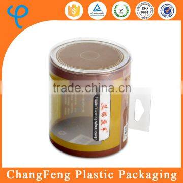 Custom Logo clear plastic cylinder box for mouse storage