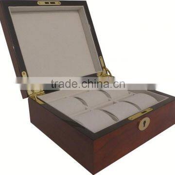 6 Slots Wooden Watch Box, Wood Wrist Watch Case