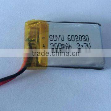 3.7v 4.44wh battery 3.7v battery 300mah 602030 battery