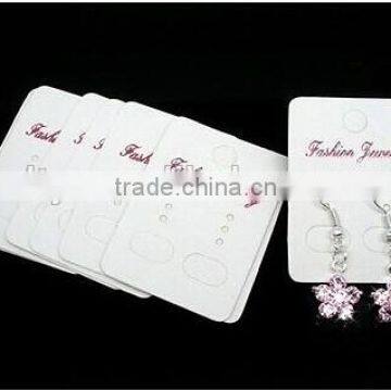 SMALL White Earring Display Card Rectangle Cardboard Hang Tags (M-HT144)                        
                                                Quality Choice