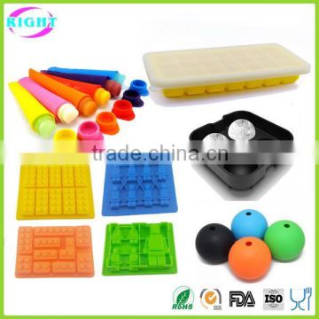 2016 New design lego ice mold silicone ice cube tray