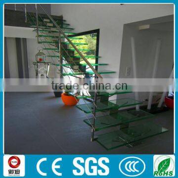 Glass Wood Single Stringer L and U Shape Stairs, Staircase Supplier--YUDI photo-2