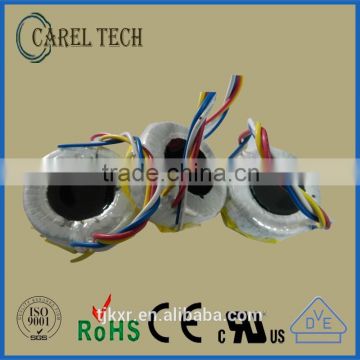 CE ROHS approoved 7VA 2*7V low profile miniature toroidal transformer, low profile toroid, low profile ring core transformer