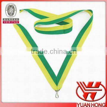 Custom cheap Green/Yellow lanyard for medals