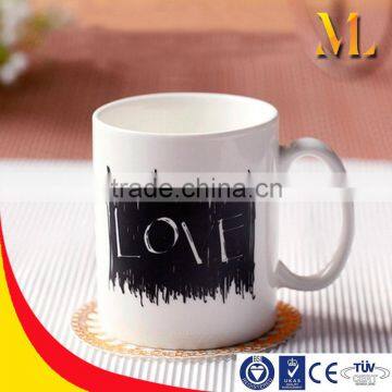 MLB-1640 Creative Novelty Love Design Hot-Cold Color Changing Mug customized magic heat sensitive Coffee cup