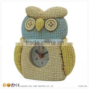 Resin Owl Animal Shaped Alarm Clock for Kids