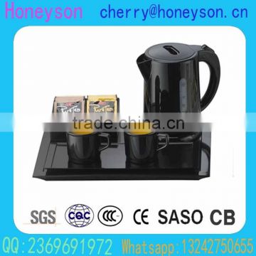 Cheap welcome tea kettle and tray set in hotel supply