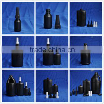 35ml flat black LDPE plastic BOTTLE with dropper