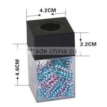 square plastic magnetic paper clip dispenser